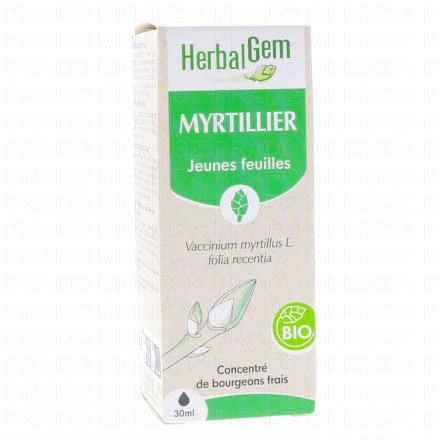 HERBALGEM Concentr&eacute; du bourgeons frais - Myrtillier jeunes feuilles Bio 30ml