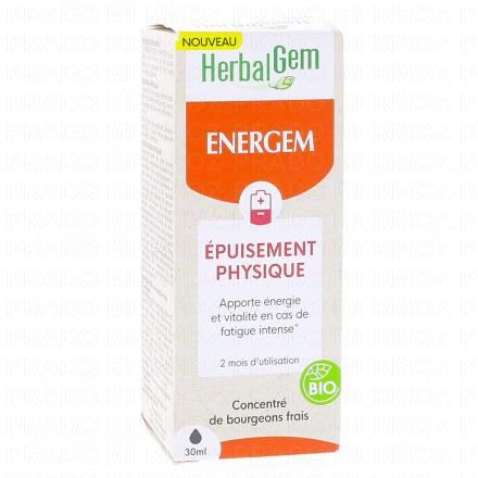 HERBALGEM Concentr&eacute; de bourgeons frais - Energem Epuisement Physique Bio 30ml