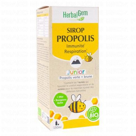 HERBALGEM Propolis Sirop Junior Immunité et Respiration Bio 150ml