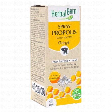 HERBALGEM Spray Propolis Large Spectre Gorge Bio spray 15ml
