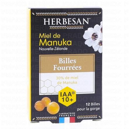 HERBESAN Billes fourées Miel de Manuka IAA10+ x12