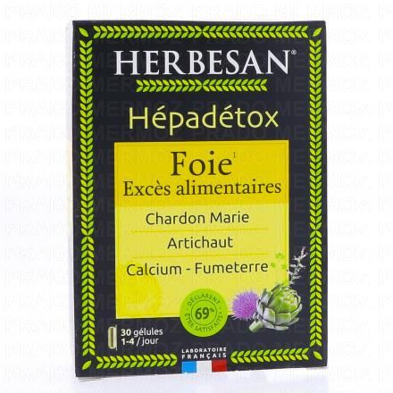 HERBESAN H&eacute;pad&eacute;tox Foie 30 g&eacute;lules