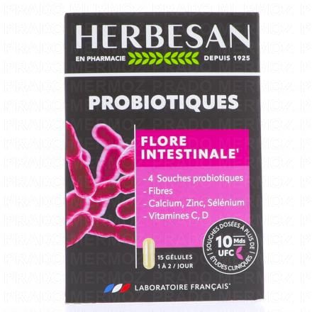 HERBESAN Probiotiques Flore intestinales x15 g&eacute;lules
