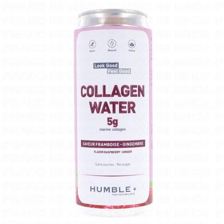 HUMBLE+ Boisson Collag&egrave;ne Marin Framboise Gingembre 330ml