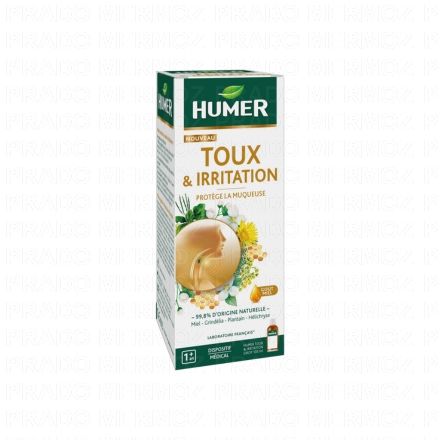 HUMER Sirop Toux et irritation go&ucirc;t miel 100ml
