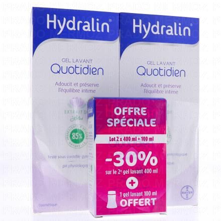 HYDRALIN Quotidien Gel lavant (lot de 2x400ml + 100ml offert)