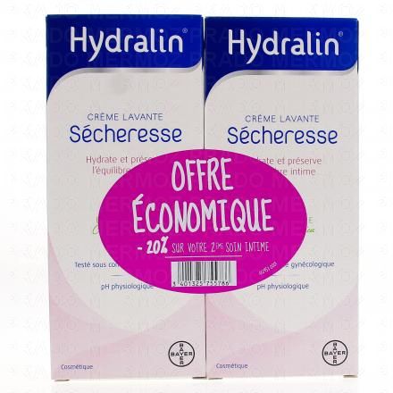HYDRALIN S&egrave;cheresse cr&egrave;me lavante (flacon 200mlx2 - offre 20% sur le 2e)