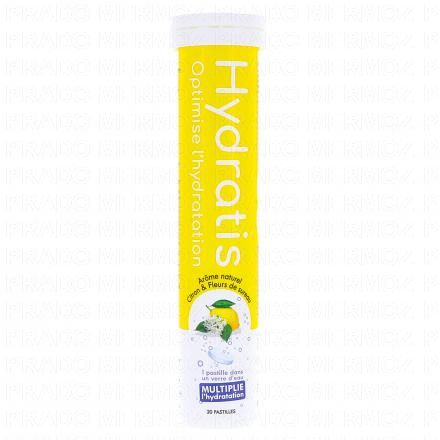 HYDRATIS Solution d'hydratation en pastilles go&ucirc;t Citron - Fleur de Sureau x20