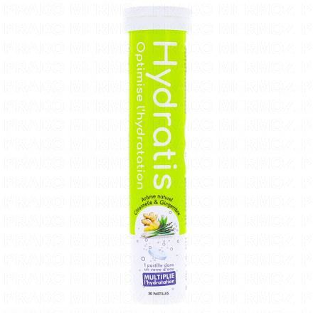 HYDRATIS Solution d'hydratation en pastilles go&ucirc;t Citronnelle - Gingembre x20