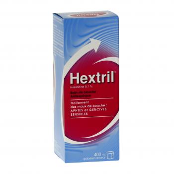 Hextril 0,1 pour cent bain de bouche (flacon de 400 ml)