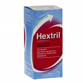 Hextril 0,1 pour cent bain de bouche (flacon de 200 ml)