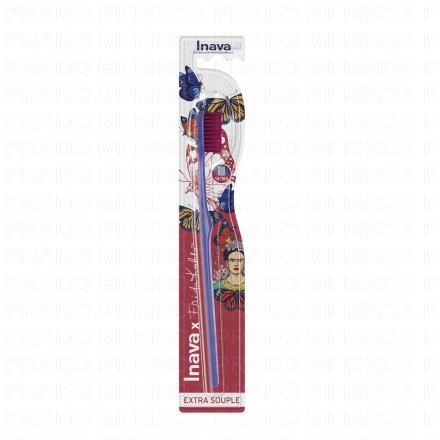 INAVA Brosse &agrave; dents Extra souple Mod&egrave;le Frida Kahlo