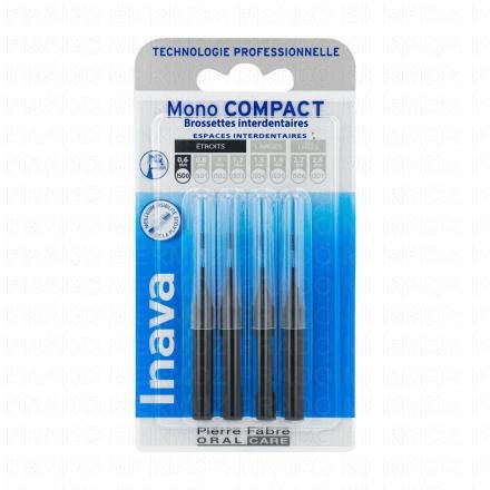 INAVA Mono compact - Brossettes interdentaires ISO0 &eacute;troits 0.6mm pack de 4