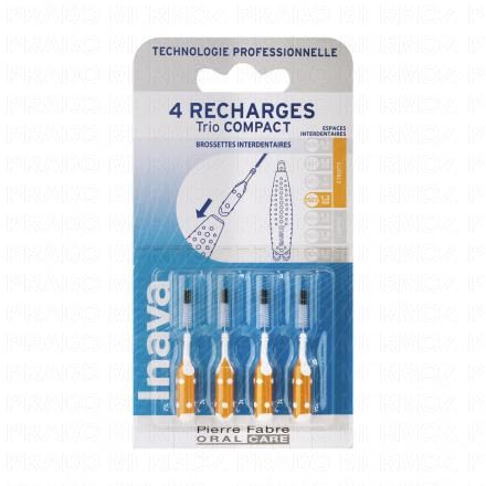 INAVA Trio Compact - Recharge Brossette interdentaire Orange &eacute;troit ISO 3 1,2mm x3
