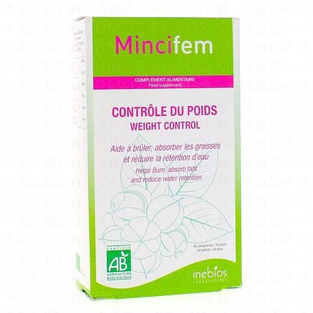 INEBIOS Mincifem contr&ocirc;le du poids bio x60 comprim&eacute;s