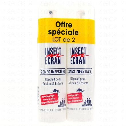 INSECT ECRAN Zones infestées - Répulsif cutané (lot de 2 * 100 ml)