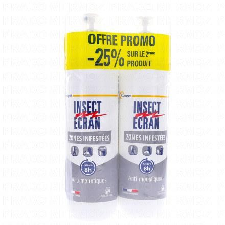 INSECT ECRAN Zones infest&eacute;es - R&eacute;pulsif cutan&eacute; (lot de 2 * 100 ml)