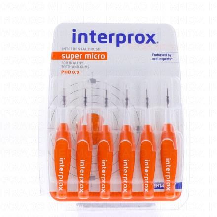 INTERPROX Brossettes interdentaires interproximal (super micro 0.9 mm)