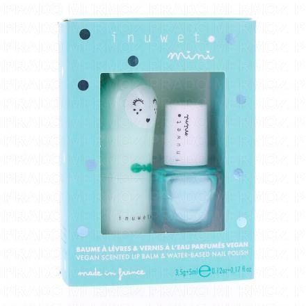 INUWET Coffret Baume à lèvres et Vernis à l'eau Pomme