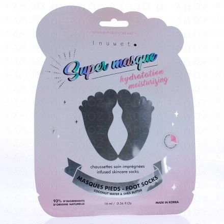 INUWET Super masque - Masque hydratation pieds chaussettes imprégnées 16ml