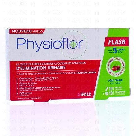 BIOCODEX Physioflor Flash &eacute;limination urinaire 10 g&eacute;lules +10 comprim&eacute;s