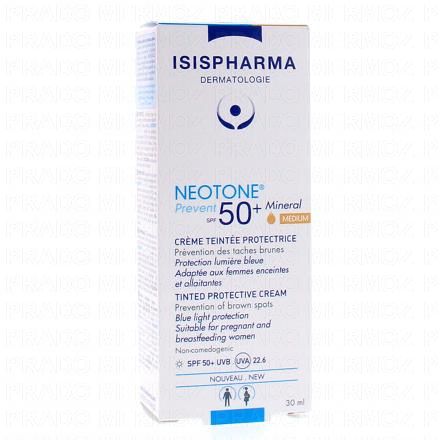 ISISPHARMA Neotone Prevent SPF50+ Min&eacute;ral Cr&egrave;me teint&eacute;e 30ml