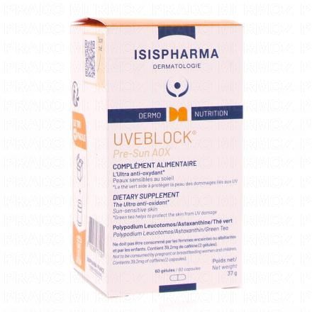 ISISPHARMA Uveblock Pre sun AOX x60 g&eacute;lules