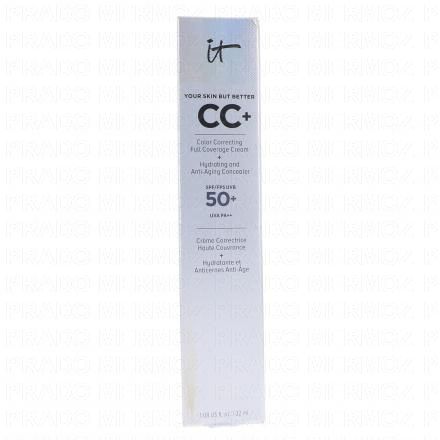 IT COSMETICS Your Skin But Better CC+ Cream SPF 50+ CC Crème Correctrice Haute Couvrance "Tan" (32ml)