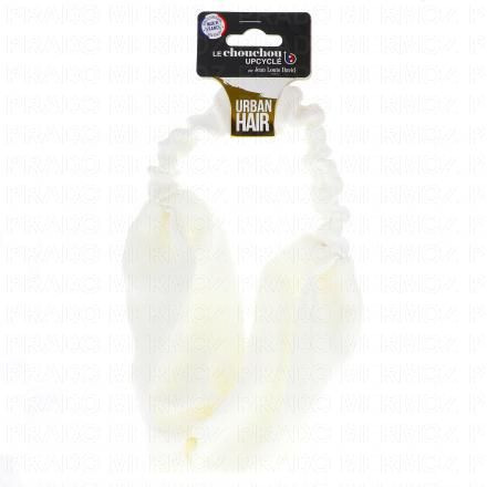 JEAN LOUIS DAVID Urban Hair - Chouchou Upcyclé (motif blanc texturé)