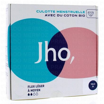 JHO Culotte Menstruelle en coton bio flux léger à moyen (t36)