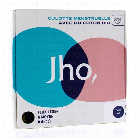 JHO Culotte Menstruelle en coton bio flux léger à moyen (t40)