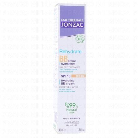 JONZAC Rehydrate - BB cr&egrave;me teint&eacute;e m&eacute;dium bio 40ml