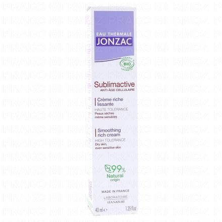 JONZAC Sublimactive - Cr&egrave;me Riche Lissante 40ml