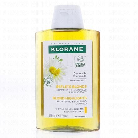 KLORANE Camomille - Shampooing cheveux blonds (flacon 200ml)