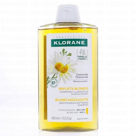 KLORANE Camomille - Shampooing cheveux blonds (flacon 400ml)