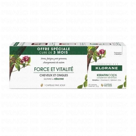 KLORANE Force et vitalit&eacute; Keratincaps 3x30 Capsules