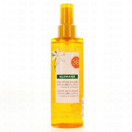 KLORANE Polysianes huile s&egrave;che solaire SPF30 corps et cheveux spray 200ml