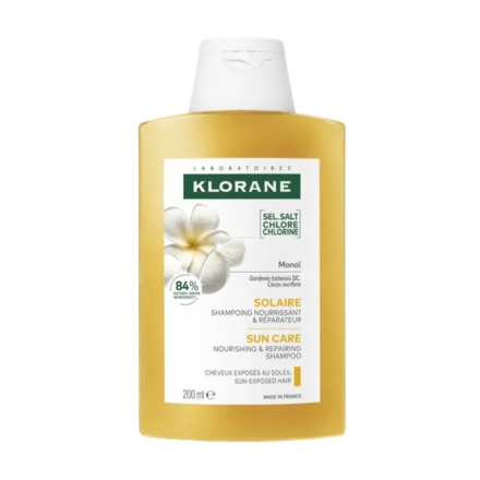 KLORANE Solaire - Shampooing Mono&iuml; Nourrissant et R&eacute;parateur 200ml