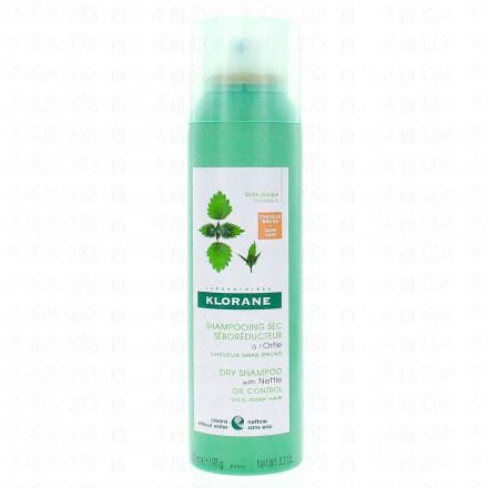 KLORANE Ortie bio - Shampooing sec s&eacute;bor&eacute;ducteur cheveux gras bruns Flacon 150ml