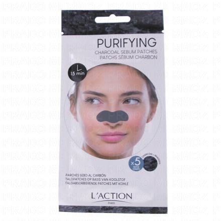 L'ACTION Purifying Patchs s&eacute;bum charbon x5