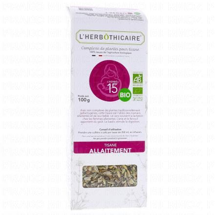 L'HERBOTHICAIRE Complexe de plantes pour tisane N&deg;15 Allaitement 100g