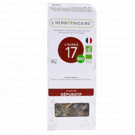 L'HERBOTHICAIRE Complexe de plantes pour tisane N&deg;17 D&eacute;puratif 50g