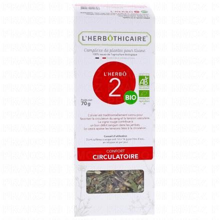 L'HERBOTHICAIRE Complexe de plantes pour tisane N&deg;2 Circulatoire 70g