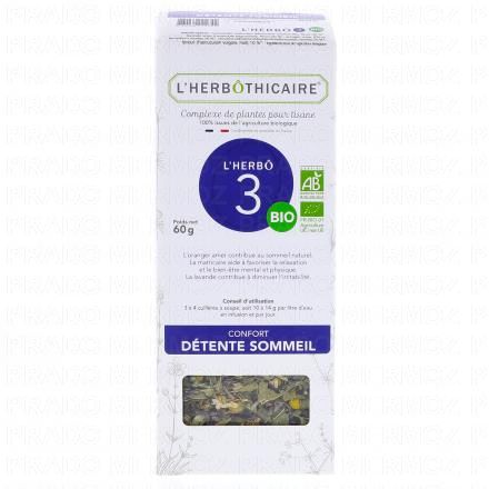 L'HERBOTHICAIRE Complexe de plantes pour tisane N&deg;3 D&eacute;tente Sommeil 60g
