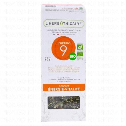 L'HERBOTHICAIRE Complexe de plantes pour tisane N&deg;9 Energie et vitalit&eacute; 60g
