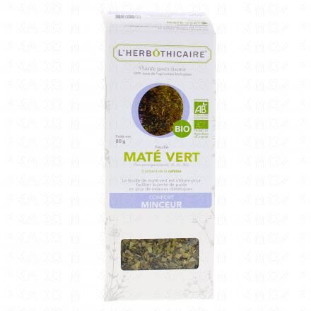 L'HERB&Ocirc;THICAIRE Feuille Mat&eacute; Vert Bio Plante pour tisane 80g