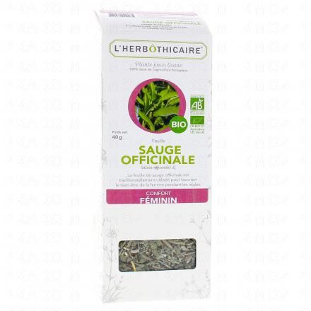 L'HERB&Ocirc;THICAIRE Feuille Sauge Officinale Bio Plante pour tisane 40g