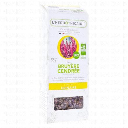 L'HERB&Ocirc;THICAIRE Fleur Bruy&egrave;re Cendr&eacute;e Bio Plante pour tisane (30g)