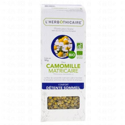 L'HERB&Ocirc;THICAIRE Fleur Camomille Matricaire Bio Plante pour tisane 50g