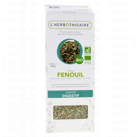 L'HERB&Ocirc;THICAIRE Graine de Fenouil Bio Plante pour tisane 100g